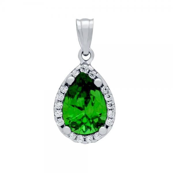 Pandantiv elegant din argint 925 cu piatra verde [2]